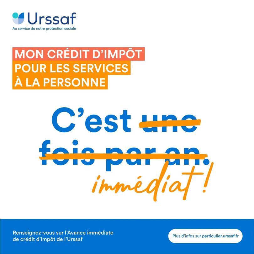 Encart Urssaf avec des renseignements sur le crédit d'impôt
