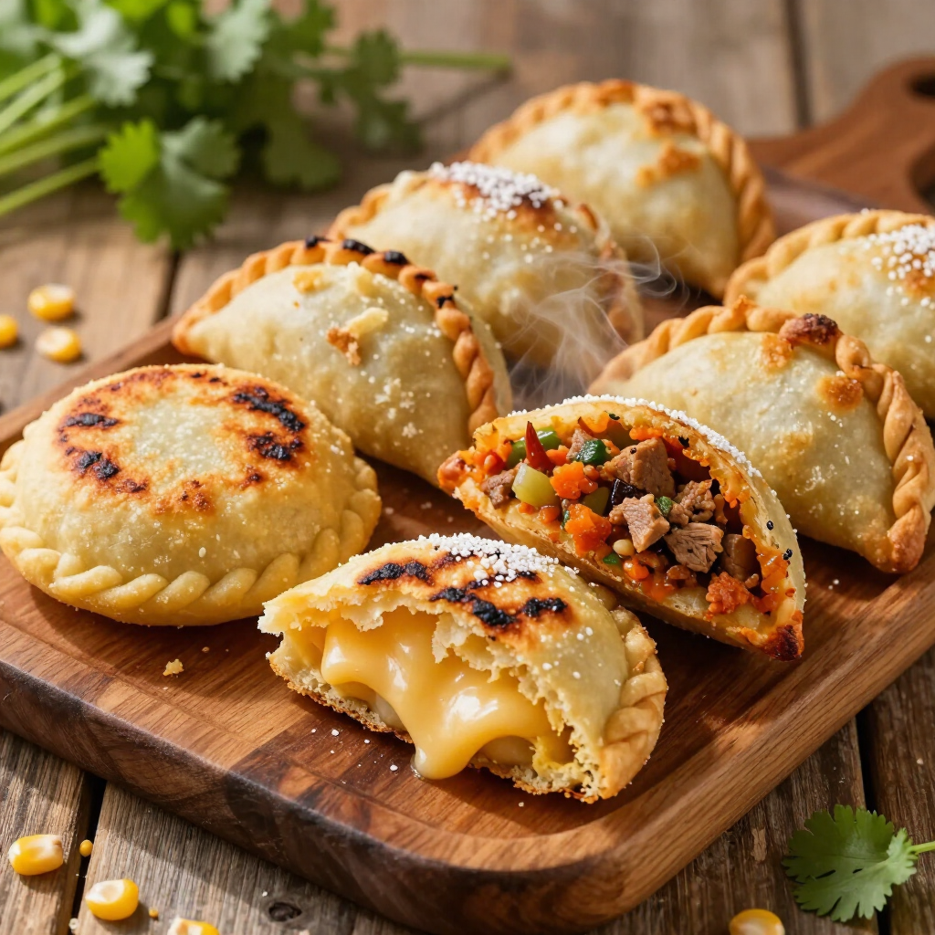 Empanadas doradas horneadas