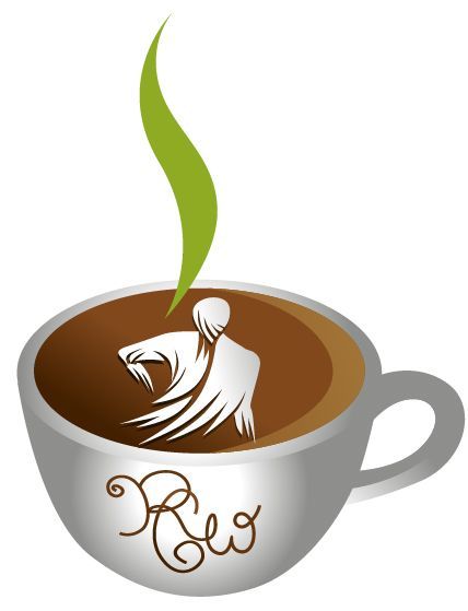 Eine Tasse Kaffee mit dem Wort Rio darauf