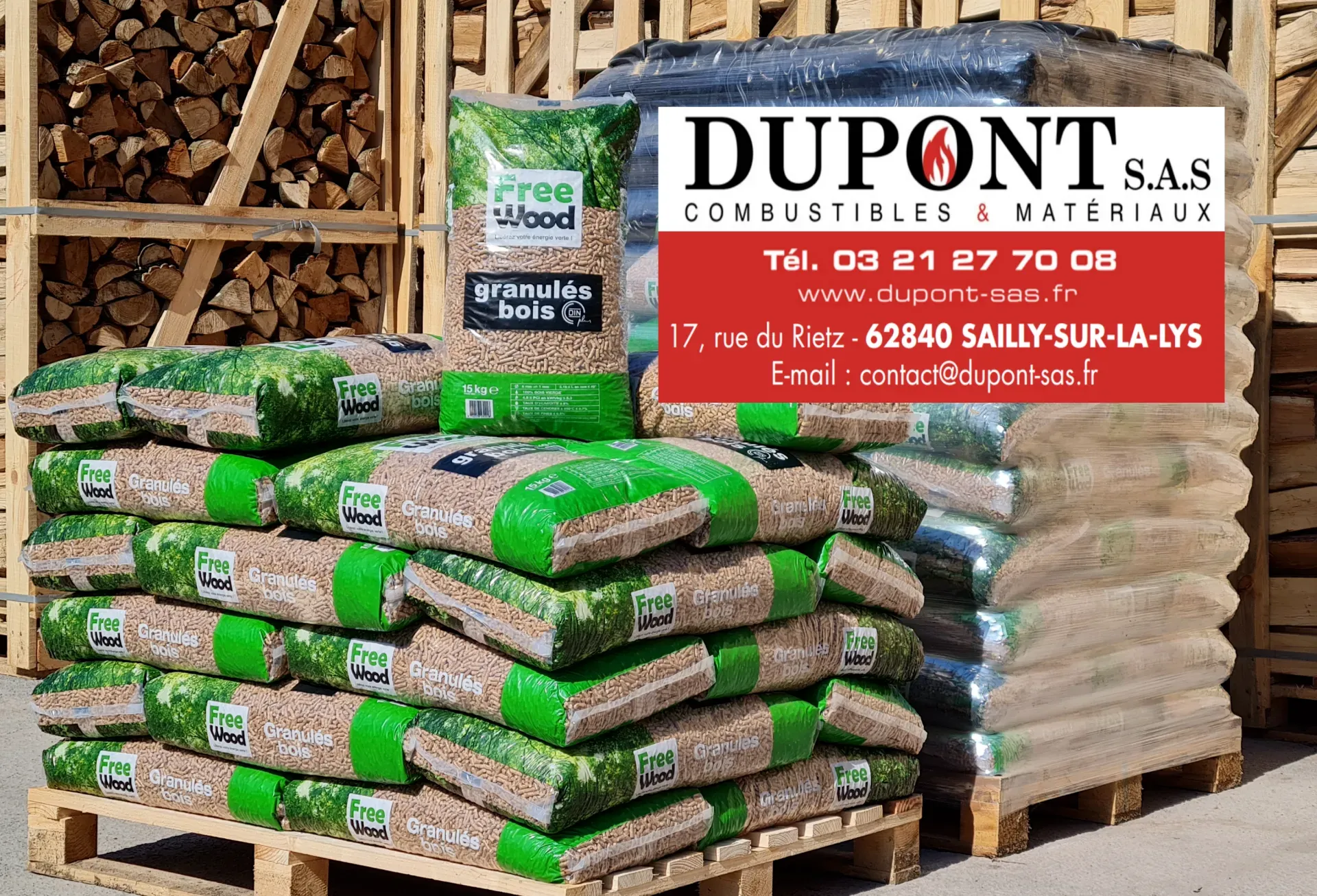 palettes granulés de bois