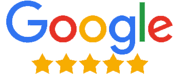 Logo de Google avec cinq étoiles