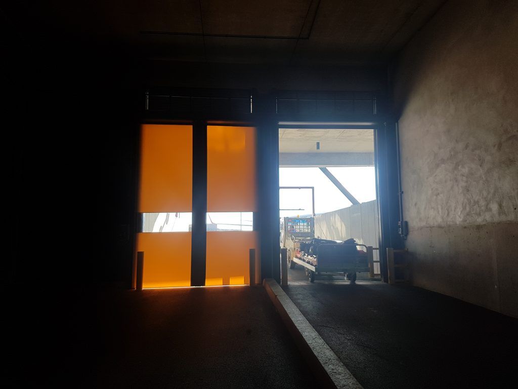 Porte de garage vue d'intérieur