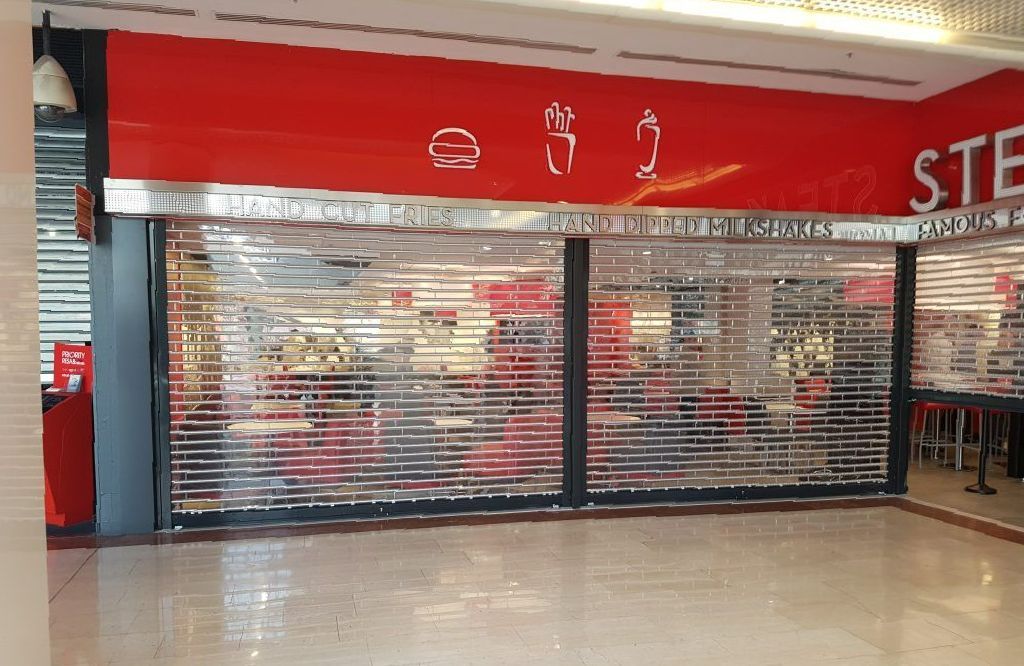 Rideau métallique d'un magasin