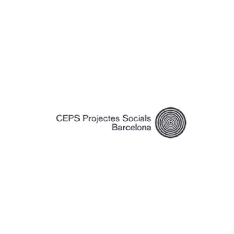 Logotipo para CEPS Projectes Socials Barcelona: texto y diseño de círculos concéntricos.