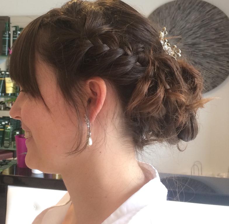 Coiffure de mariée tressée