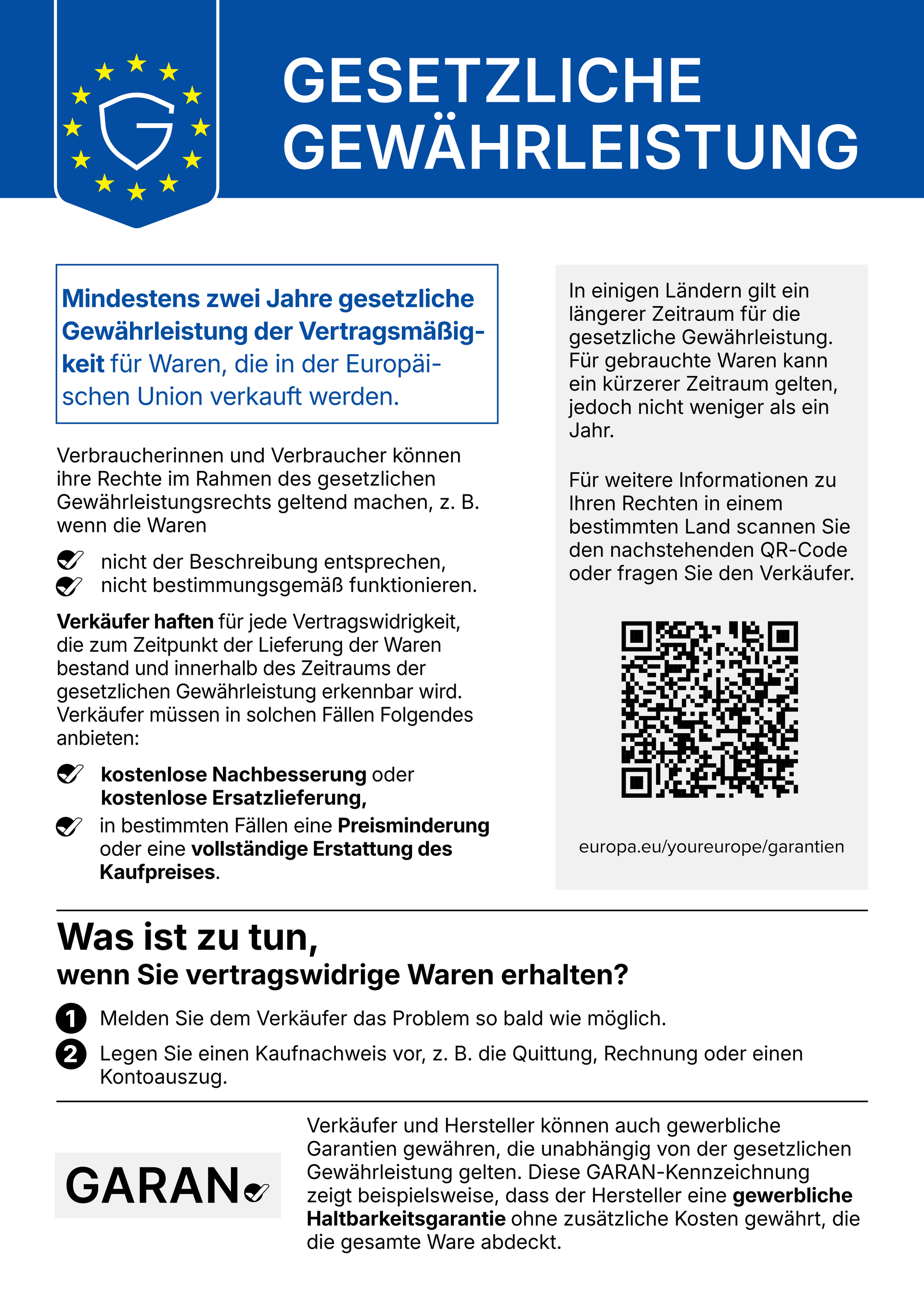 Bild zur gesetzlichen Gewährleistung