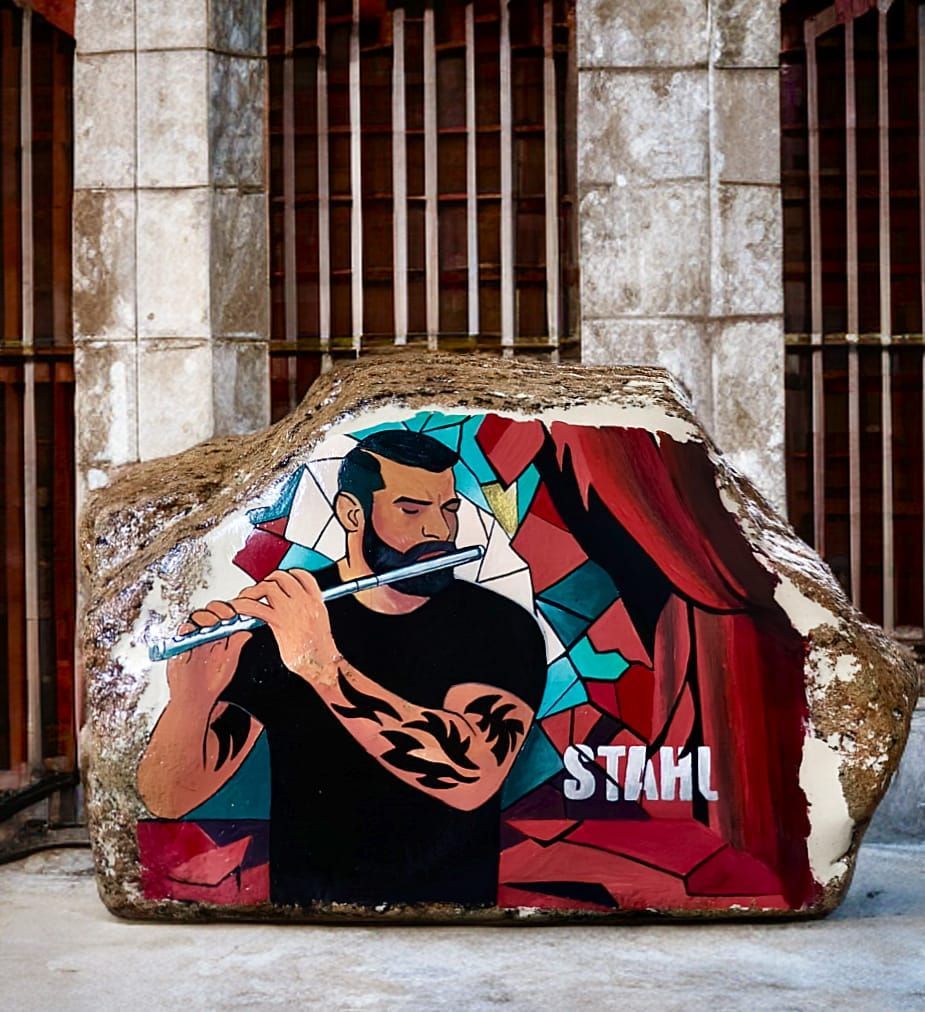 Bild vom Stein Stahl