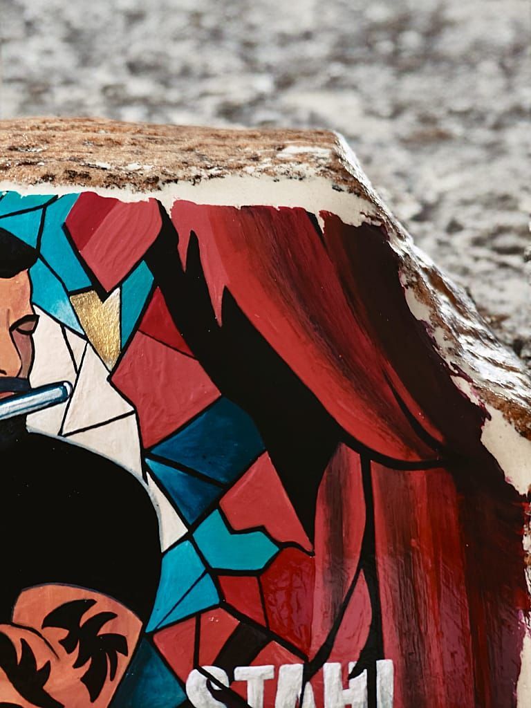 Bild vom Stein Stahl