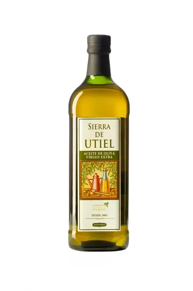 Botella de aceite de oliva virgen extra Sierra de Utiel.