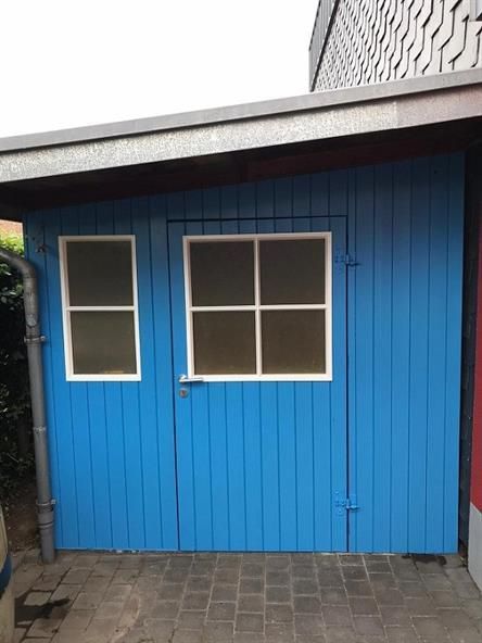 Malerarbeiten Köln an Gartenhütte nachher
