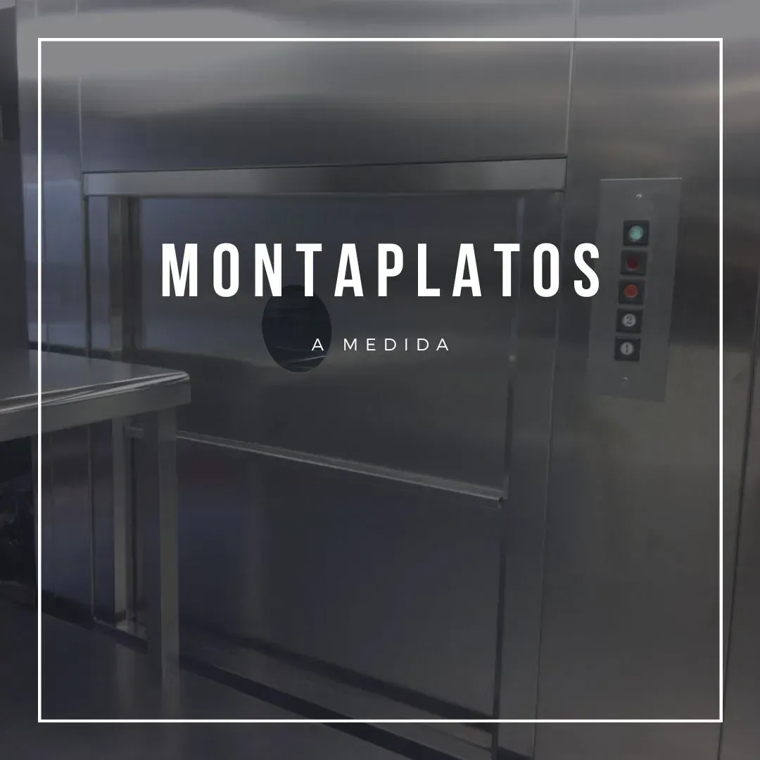 Un cartel que dice montaplatos a medica