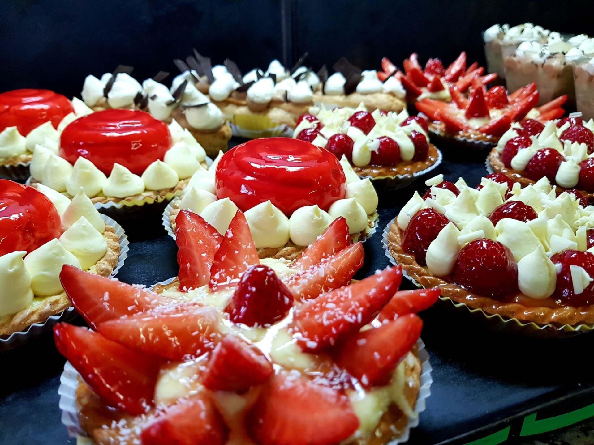 Gâteaux aux fruits frais