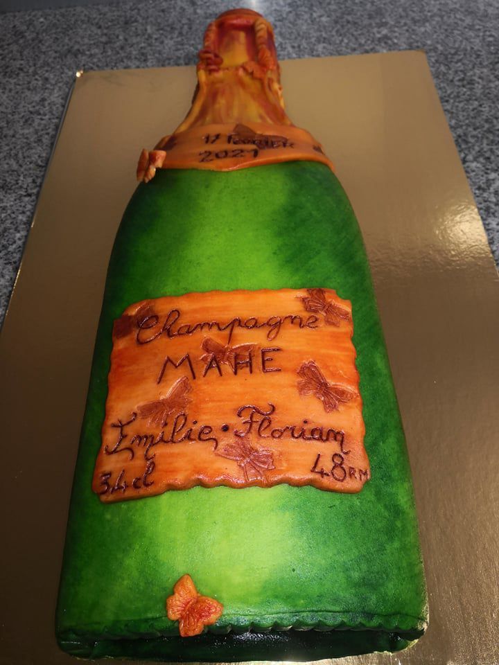 Gâteau à thème champagne