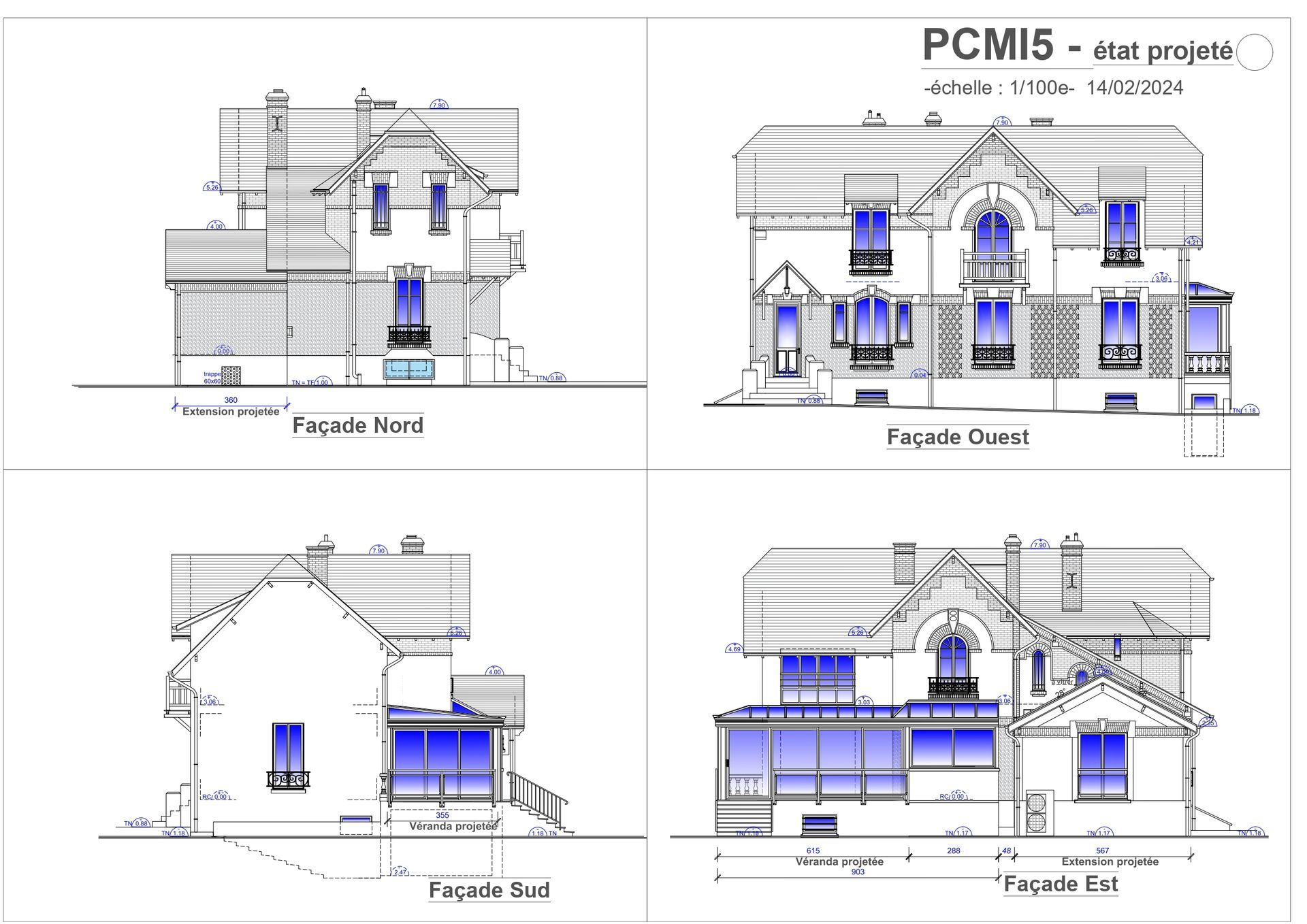 Plan extension de maison