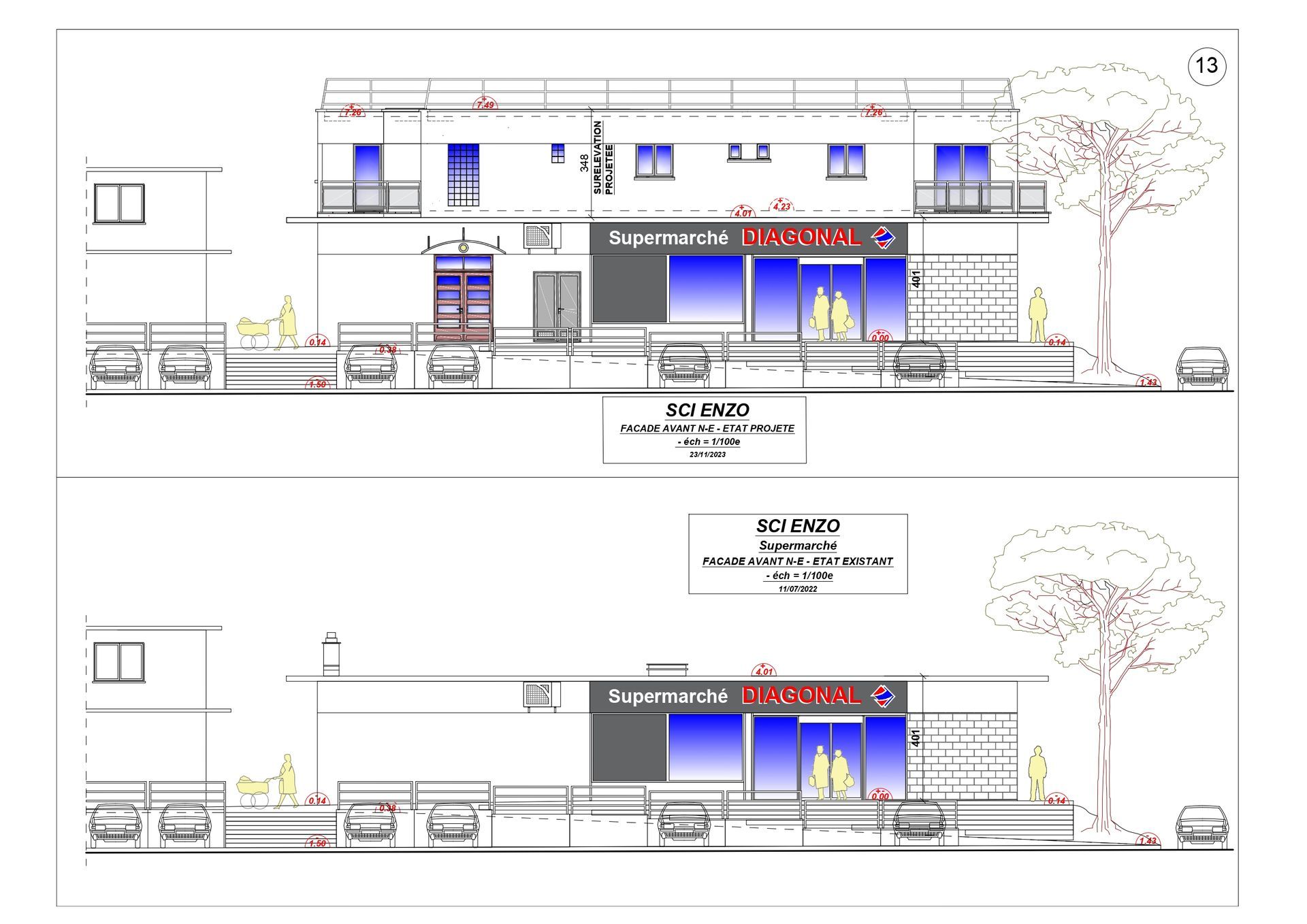 Façade surélévation