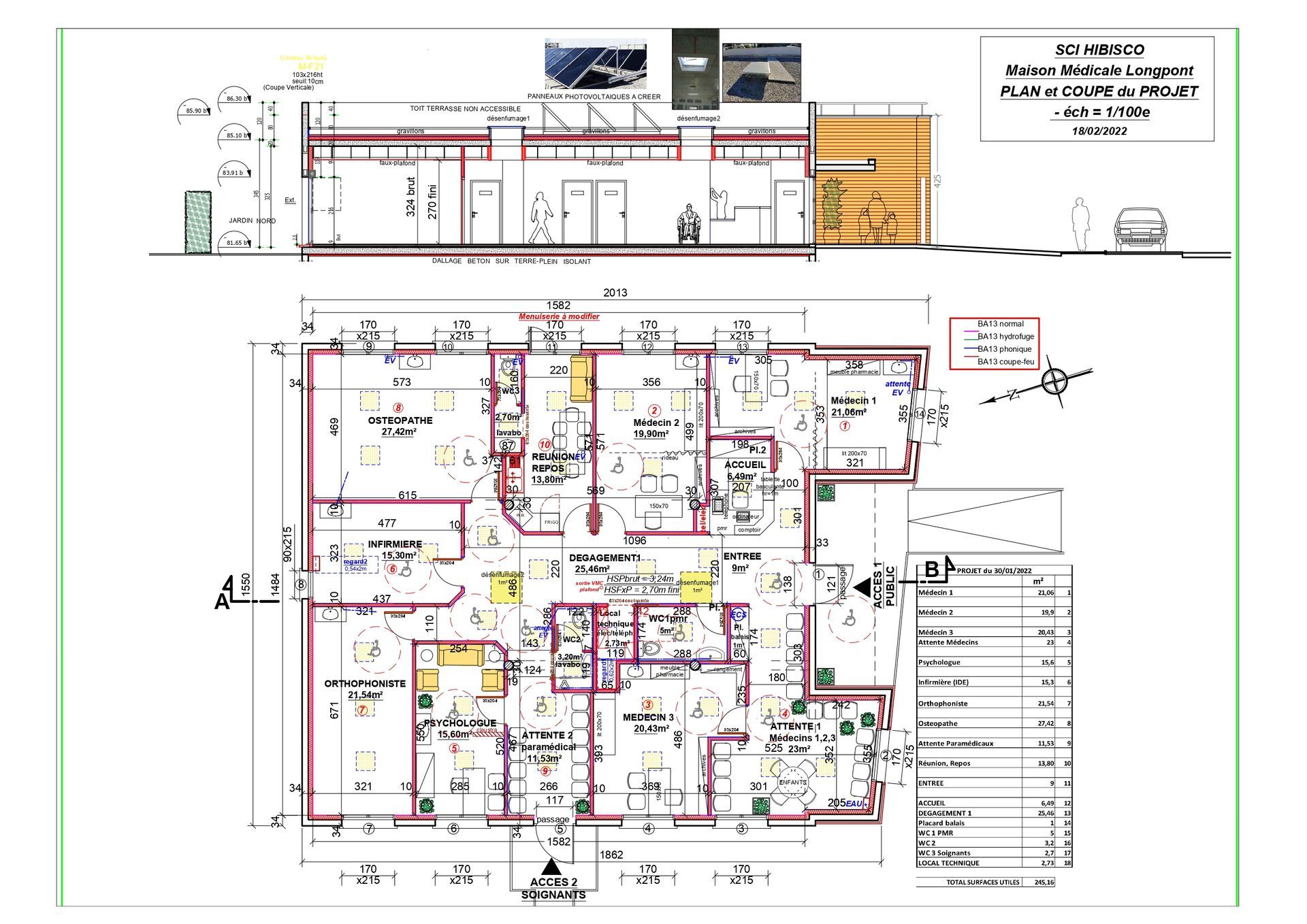 Plan maison de santé Longpont sur Orge 91