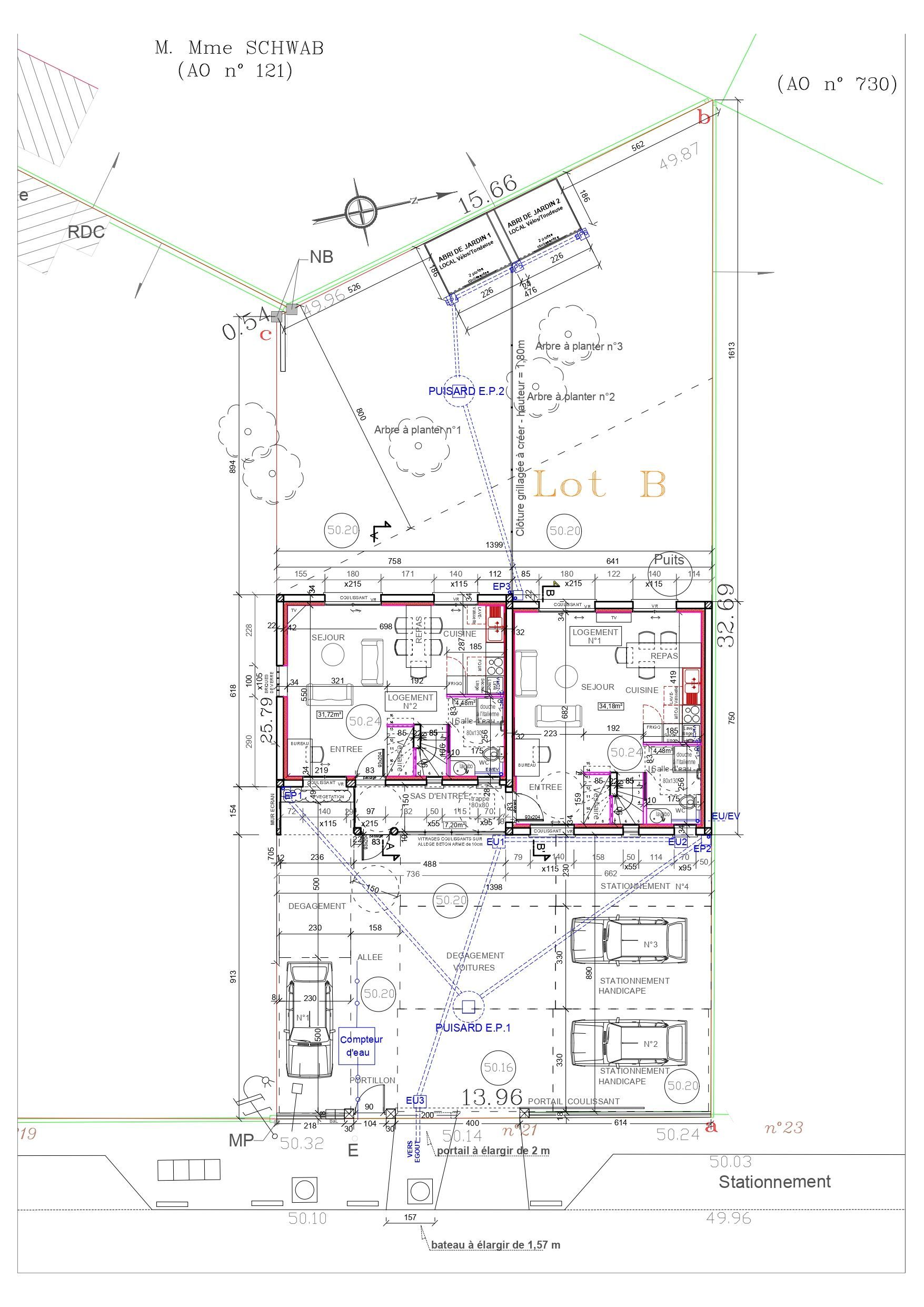 Plan maison 2 logements Morsang sur Orge 91