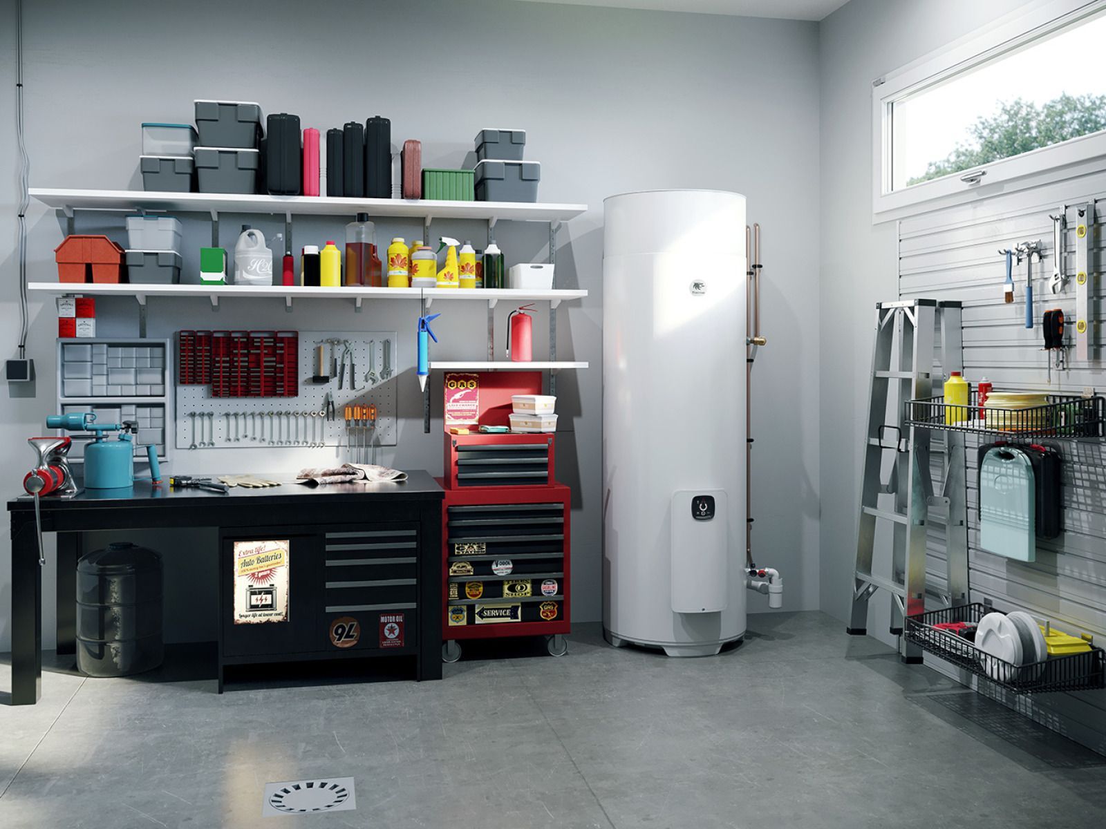 Chauffe-eau thermodynamique dans un atelier