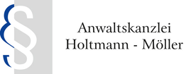 Ein Logo für eine Anwaltskanzlei namens Anwaltskanzlei Holtmann Moller