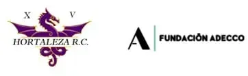 Hortaleza R.C. and Fundación Adecco logos on a white background