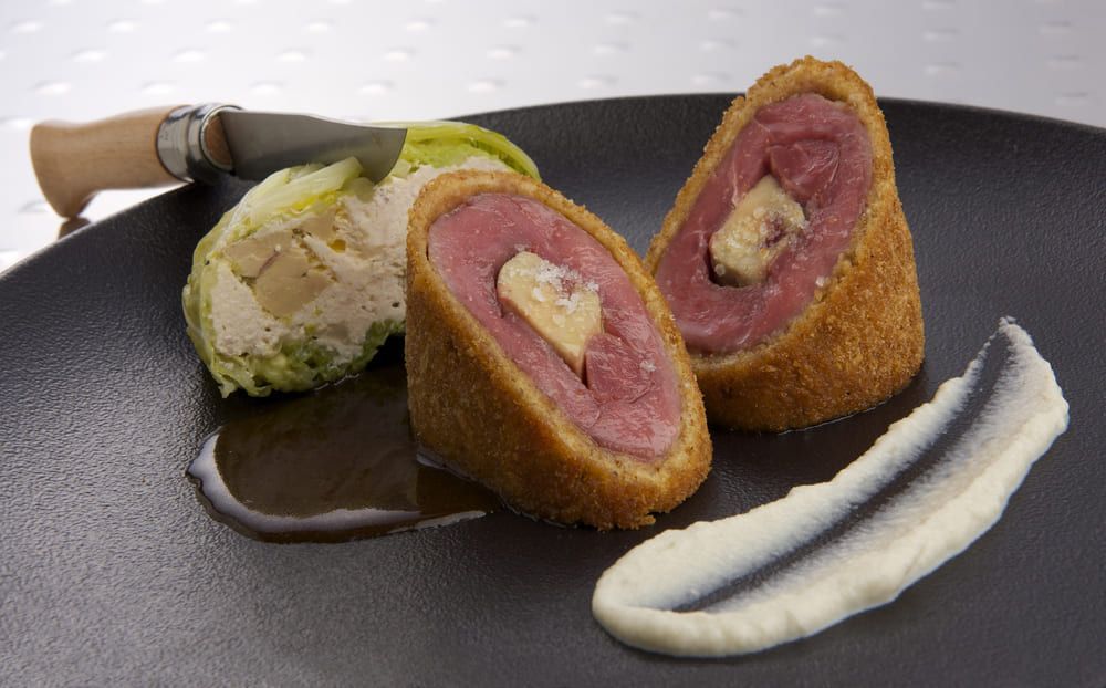 Assiette filet de canette en croûte