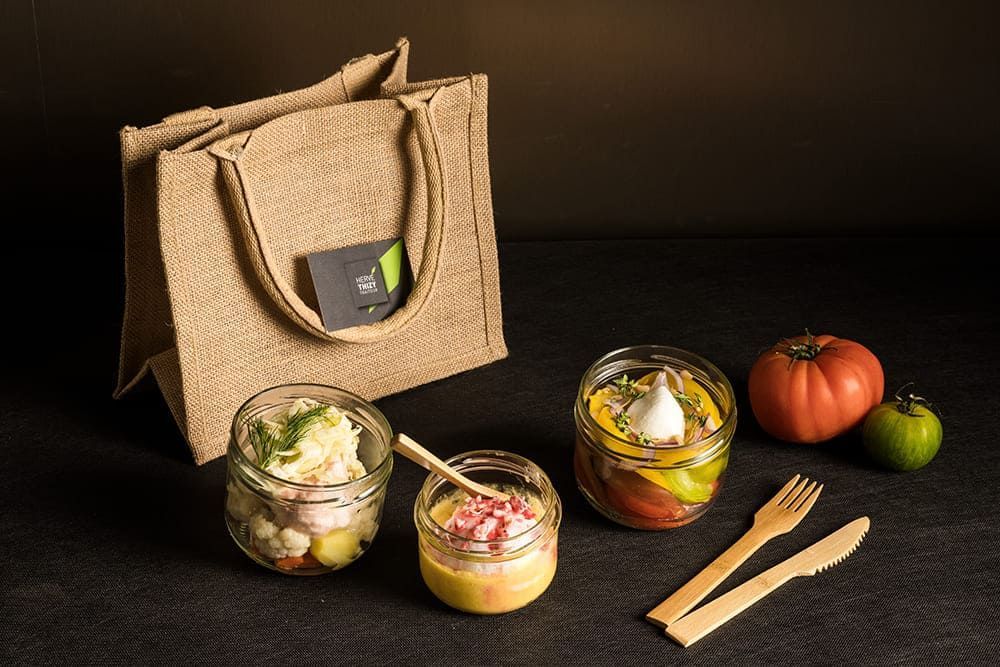 Sac avec des verrines