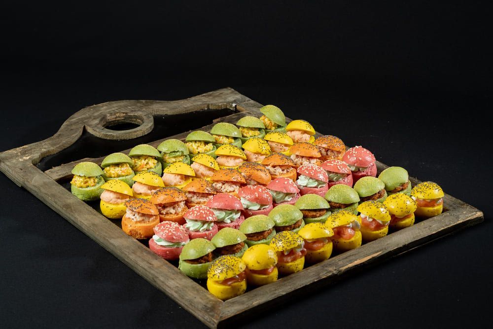 Mini burgers de couleur