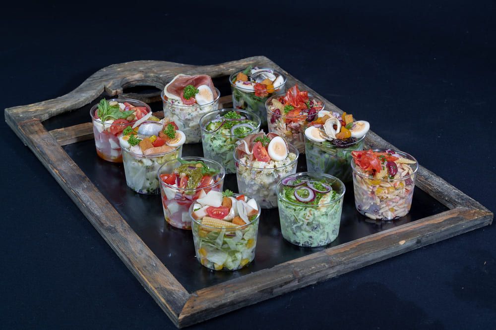 Mini salade dans des verrines