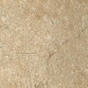 Superficie de piedra o baldosa de color beige con una sutil textura moteada.