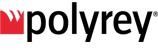 Logotipo de Polyrey en texto negro y rojo sobre fondo blanco.