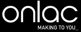 Logotipo blanco de “onlac” sobre fondo negro con el lema “MAKING TO YOU_” debajo.