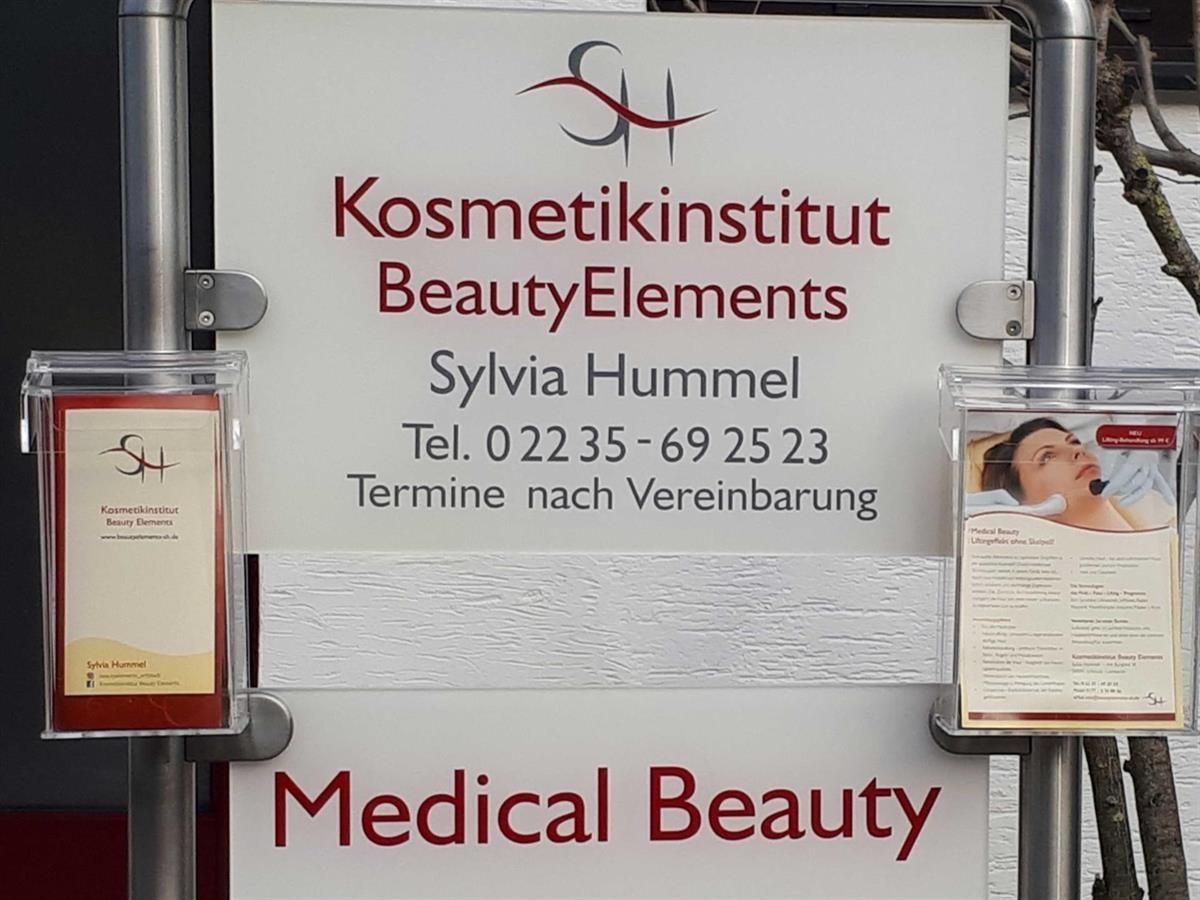 Ein Zeichen für Kosmetikinstitut Beauty Elements und Medical Beauty