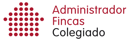 Logotipo con forma de casa formada por puntos rojos y el texto 