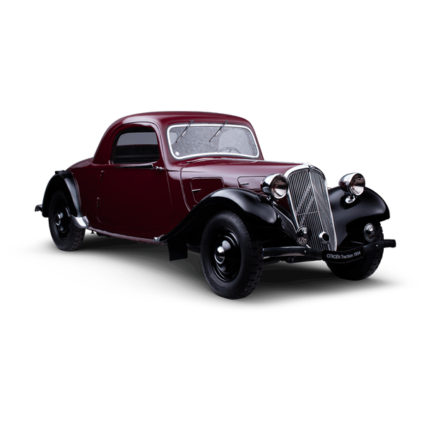 Citroën traction rouge et noir