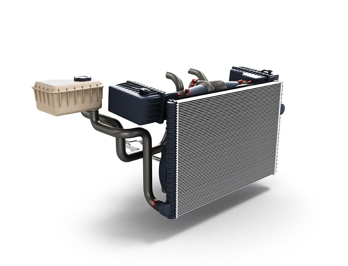 Illustration 3D d'un radiateur automobile