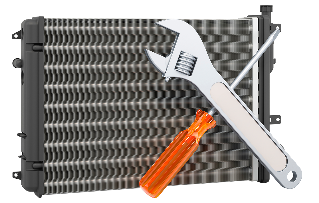 Radiateur automobile avec des outils