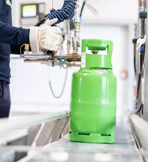 Valorisation d'une bouteille de gaz en centre 