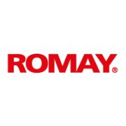 El logotipo de Romay es rojo y blanco sobre un fondo blanco.