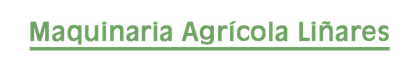 Logotipo de maquinaria agrícola Linares sobre fondo blanco