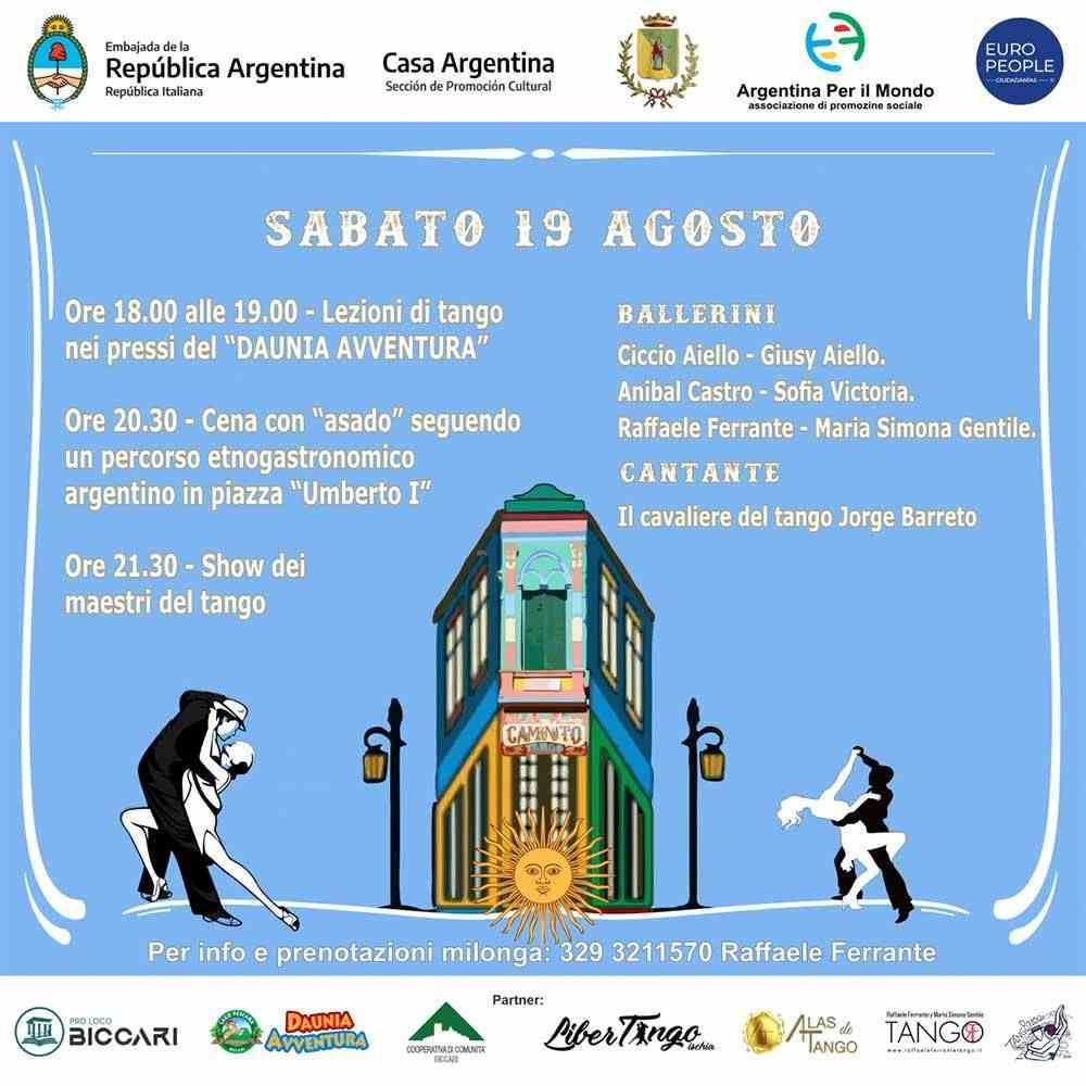 Un cartel para el sábado 13 de agosto en Argentina.