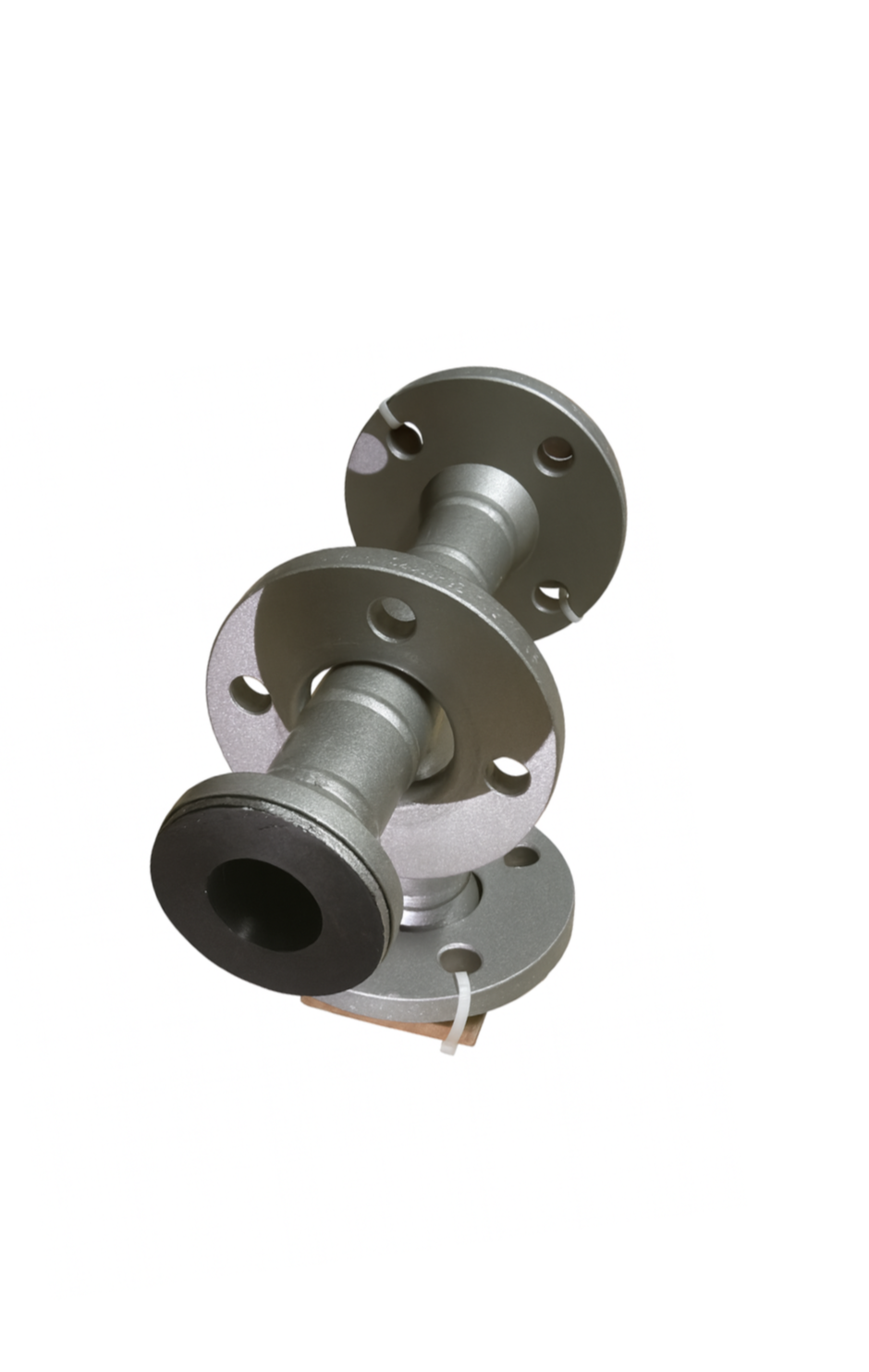 Té avec bride libre et bride fixe et revêtement PTFE  anti statique noir