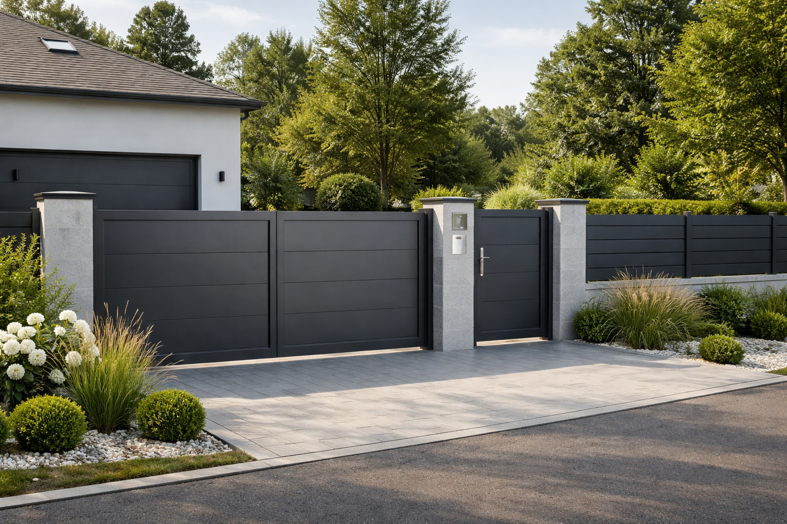 Intérieur d'un magasin bien éclairé avec des étagères de collations et d'autres articles ; une caisse se trouve au milieu.