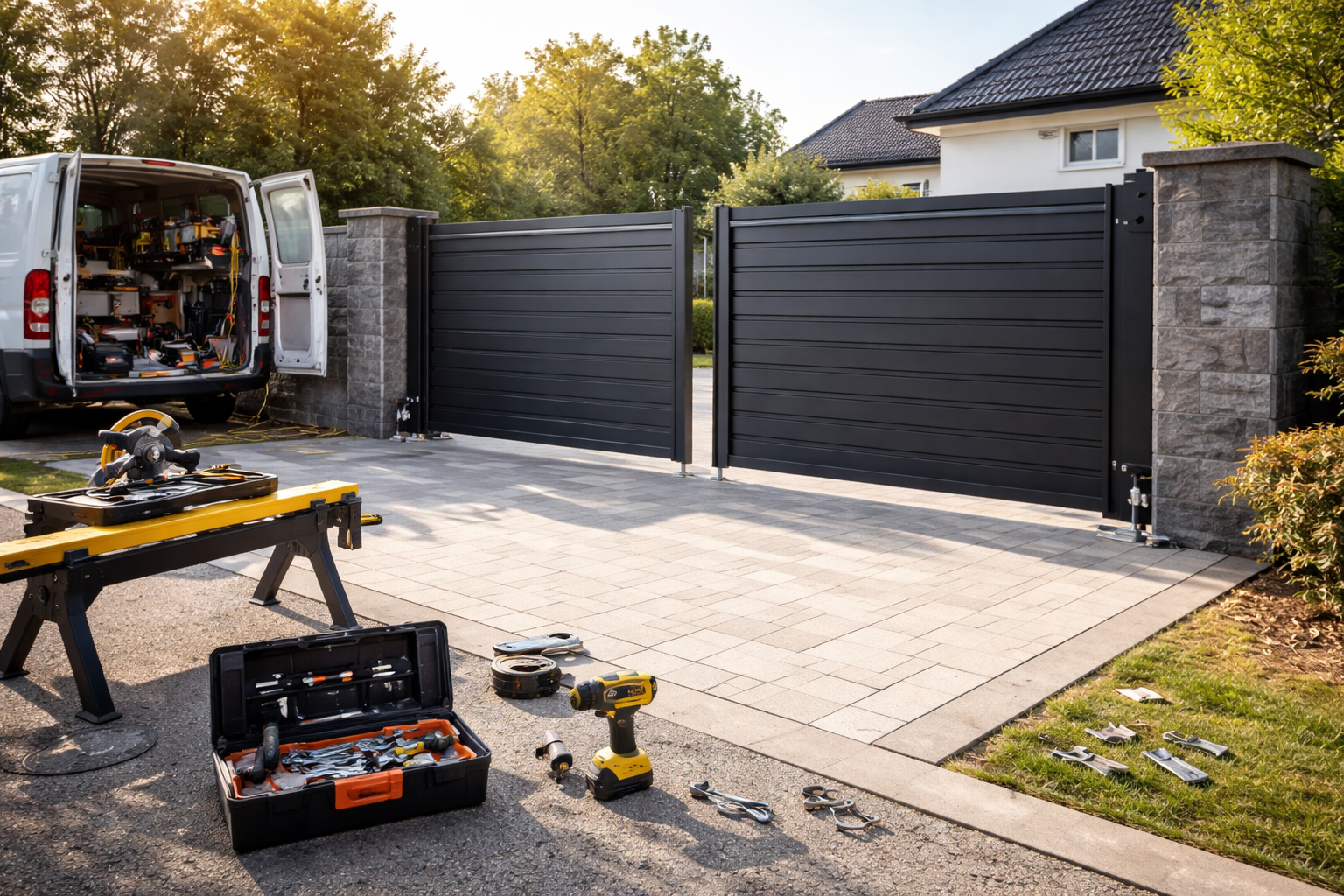 Magasin de détail beige vide avec étagères, fenêtres à gauche et éclairage fluorescent.