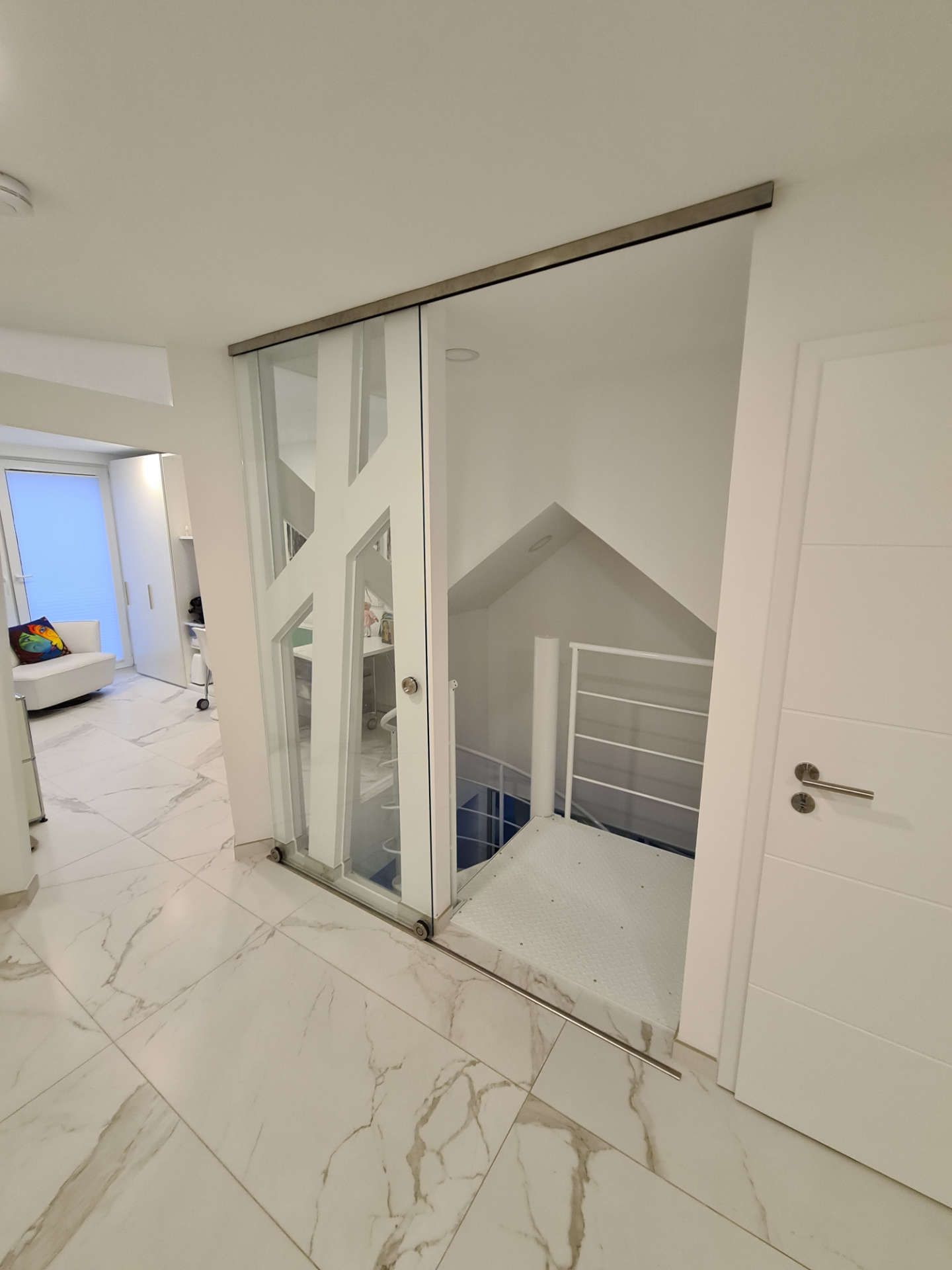 Glastür zum Treppenhaus