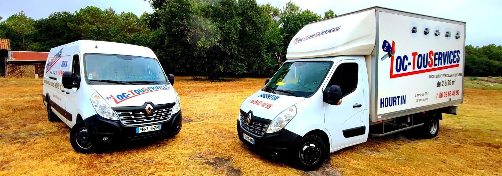 Un camion et une fourgonnette face à face