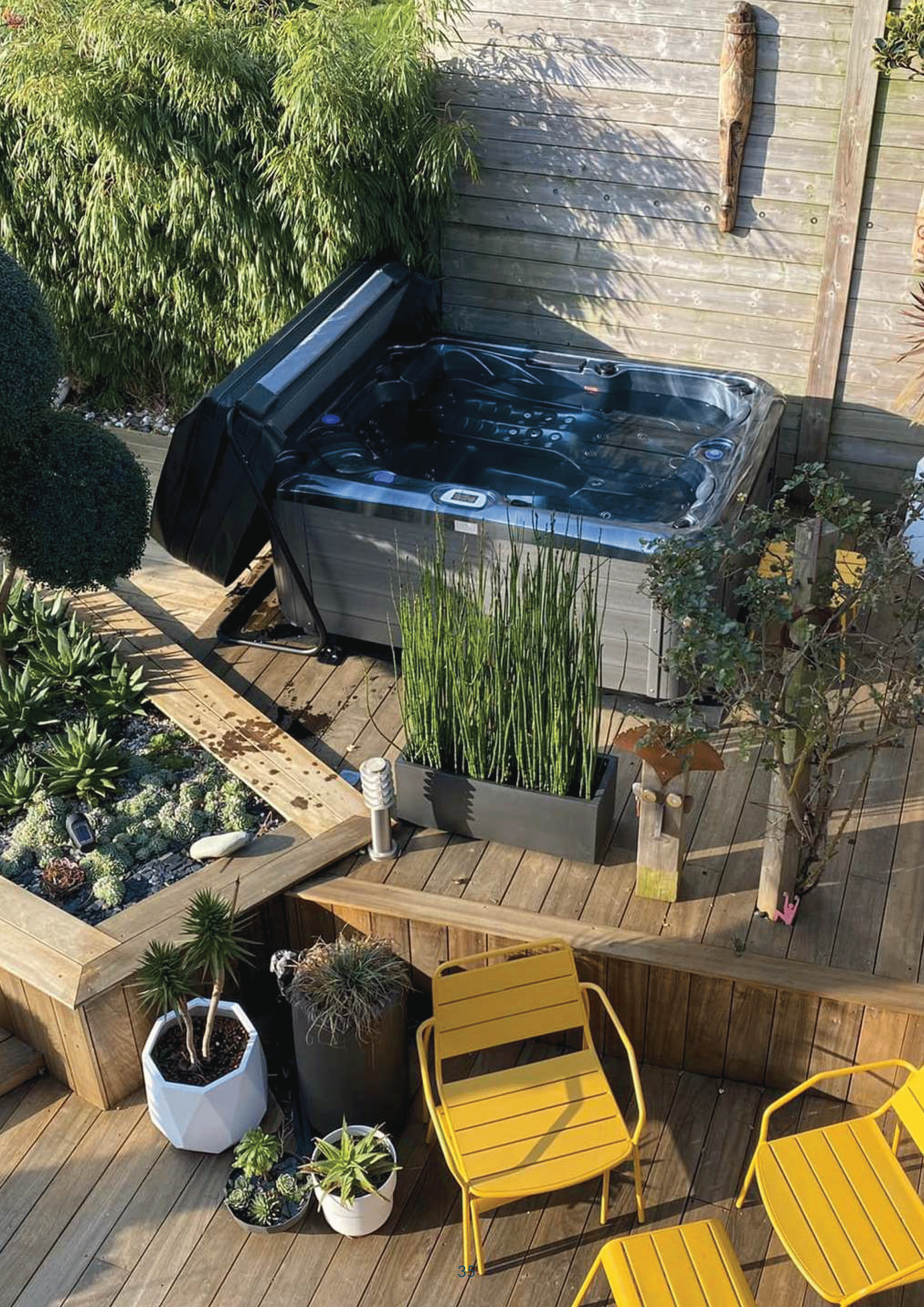 Un spa couleur noire