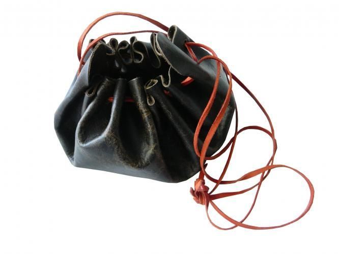 Almosenbeutel Antikleder - Atelier Eve in Effretikon