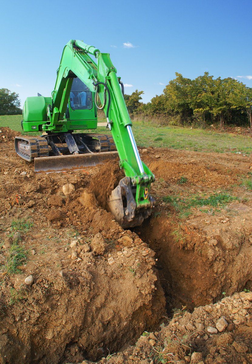 Tranchée de canalisations