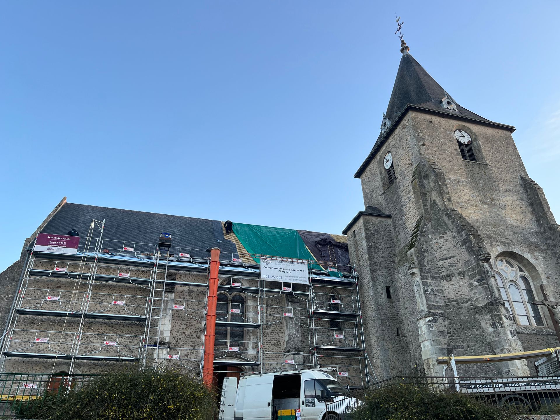 Une église en travaux