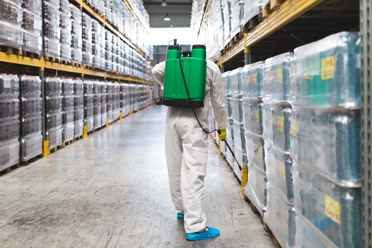 Désinfection dans un lieu de stockage